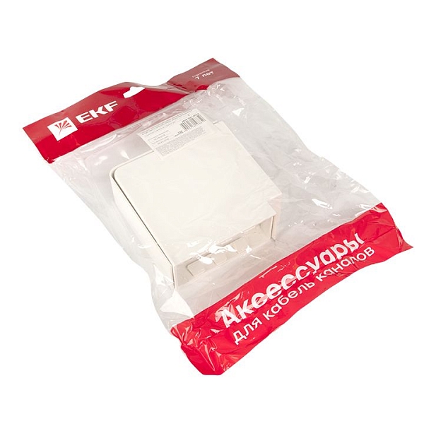 Поворот 90 гр. (100x40) (2 шт) белый EKF-Plast 