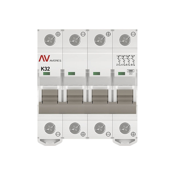 Выключатель автоматический AV-10 DC 4P 32A (K) 10kA EKF AVERES
