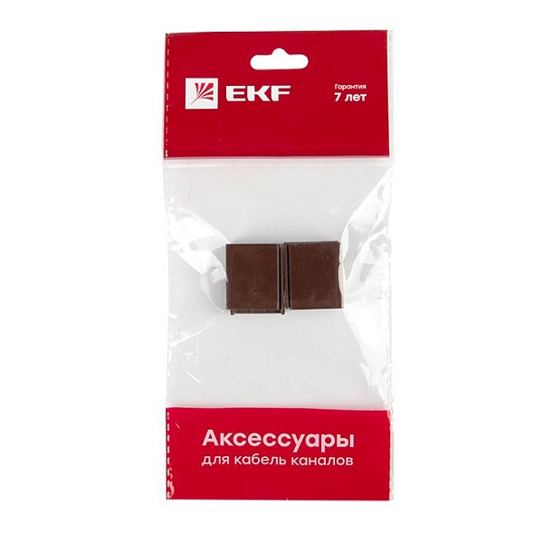 Соединитель (20x10) (4 шт) темное дерево EKF-Plast 