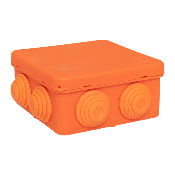 Коробка огнестойкая E45 85x85x40мм с клеммниками 4 полюса 0,5-6мм2 IP55 HF EKF
