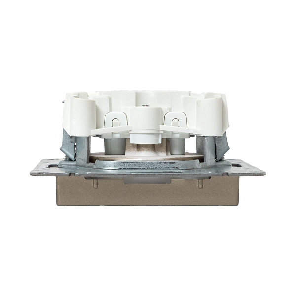 Механизм розетки, 16А, без заземления, без шторок, шампань Эпика EKF