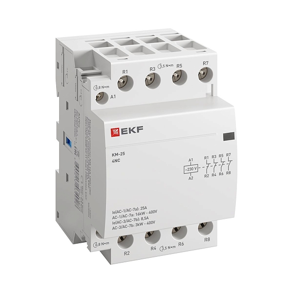 Контактор модульный КМ 25А 4NC 230В АС (3 мод.) PROXIMA EKF