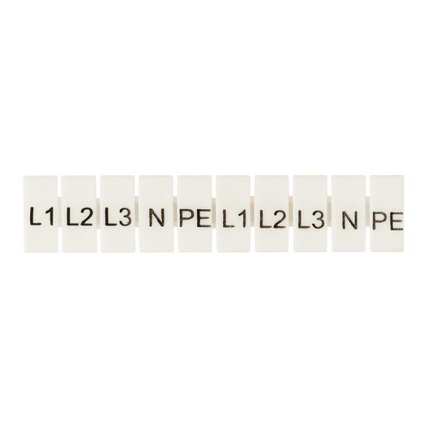 Маркеры для UT/ST/Push-in 6 с символами "L1, L2, L3, N, PE" (100 шт.) EKF