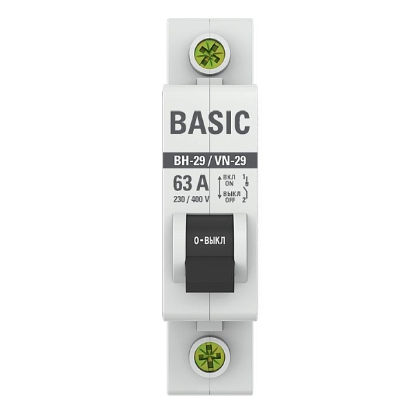 Выключатель нагрузки ВН-29 1P 63А BASIC