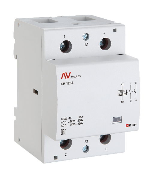 Контактор модульный КМ 40А 2NO+2NC 48В АС (3 мод.) AVERES EKF