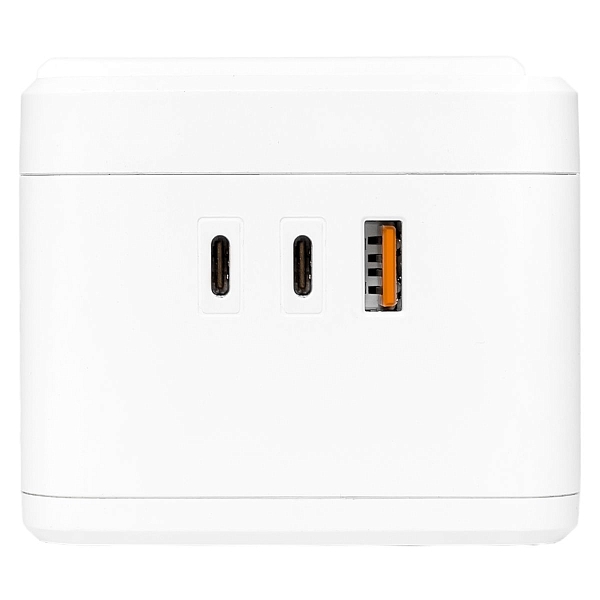 Удлинитель "Куб" 2 гнезда 1USB + 2Type C с быстрой зарядкой, подставкой под телефон и ночником 1,3 метра 1мм2