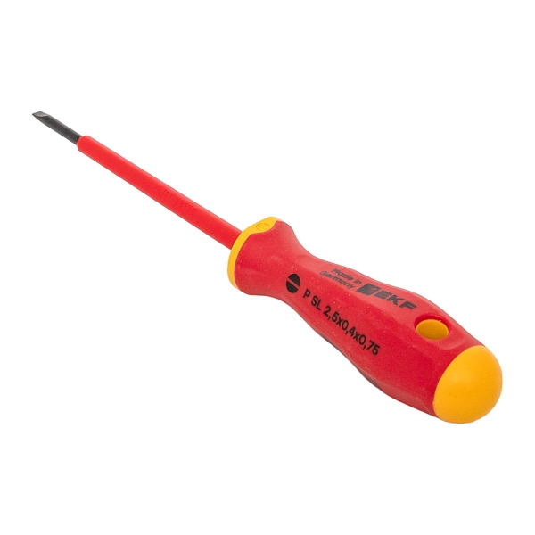 Отвертка Professional SL2.5x0.4 мм VDE 1000В EKF