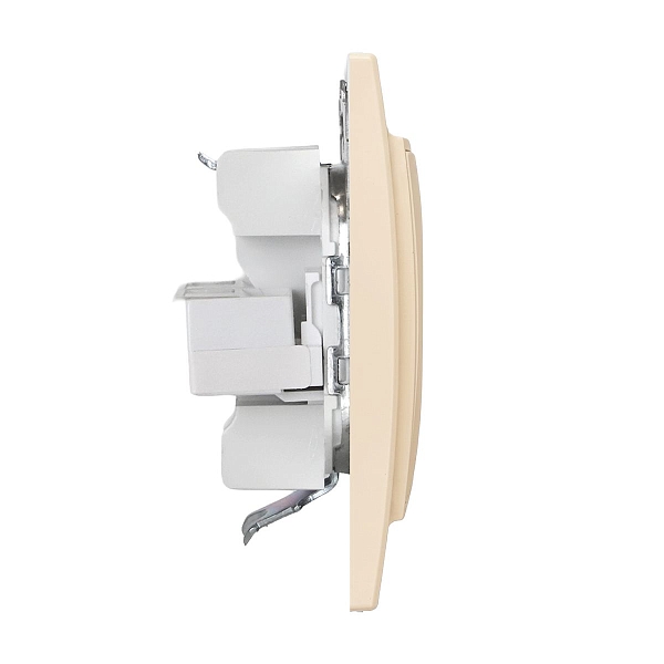 Минск Розетка RJ-45 2-местная СП бежевая EKF