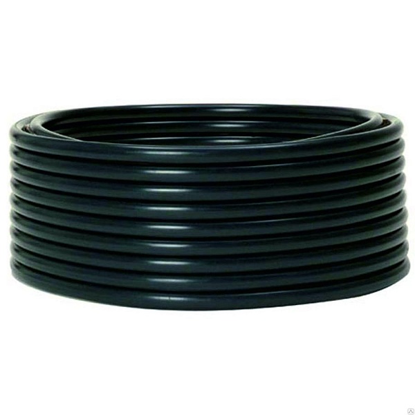 Труба гладкая ПНД жесткая d50 мм (100 м) черная EKF-Plast