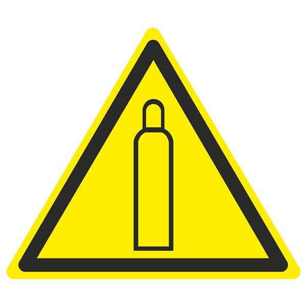 Знак пластик W19 "Газовый баллон" (150x150x150) ГОСТ 12.4.026-2015 EKF PROxima