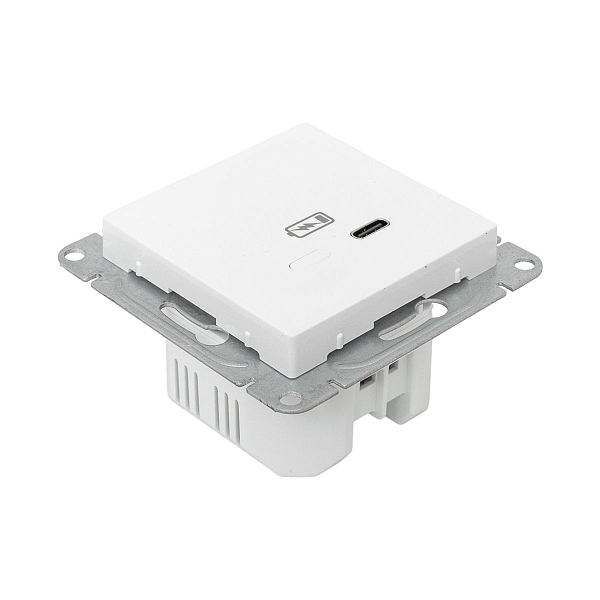 Механизм розетки USB-С, быстрая, белый Эпика EKF