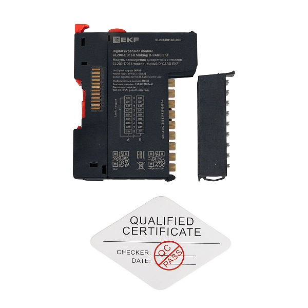 Модуль расширения дискретных сигналов GL200-DO16 токоприемный D-CARD EKF