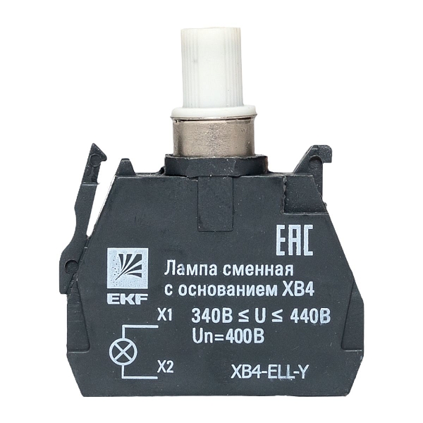Лампа сменная c основанием XB4 желтая 400В EKF PROxima