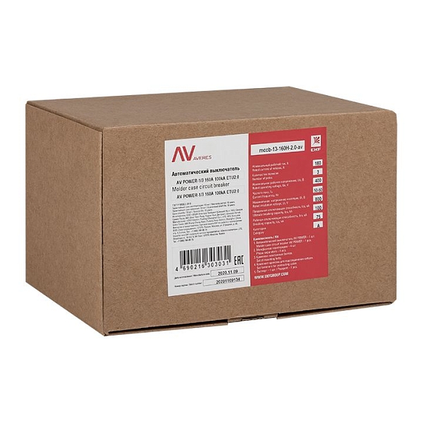 Выключатель автоматический в литом корпусе AV-POWER-1/3 160А 100кА ETU2.0 EKF