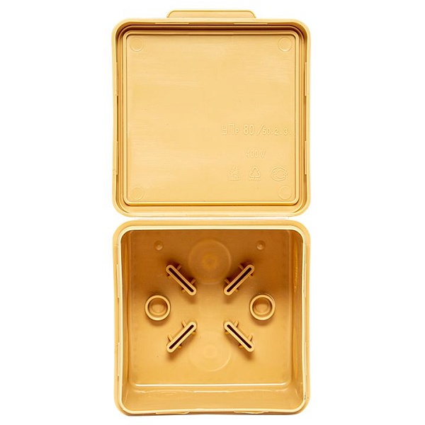Коробка распределительная КМР-030-035 пылевлагозащищенная без мембранных вводов (80x80x50) светлое дерево EKF PROxima