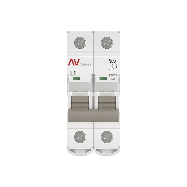 Выключатель автоматический AV-6 2P 1A (L) 6kA EKF AVERES