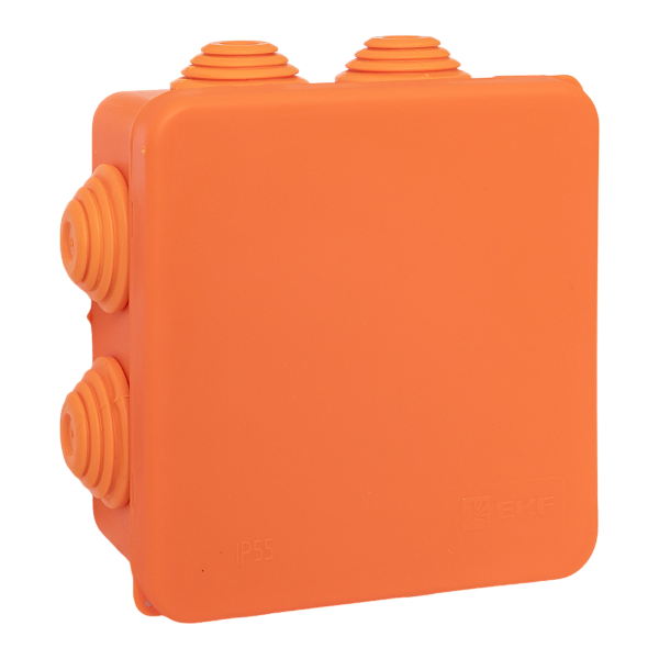 Коробка огнестойкая E45 85x85x40мм с клеммниками 4 полюса 0,5-6мм2 IP55 HF EKF