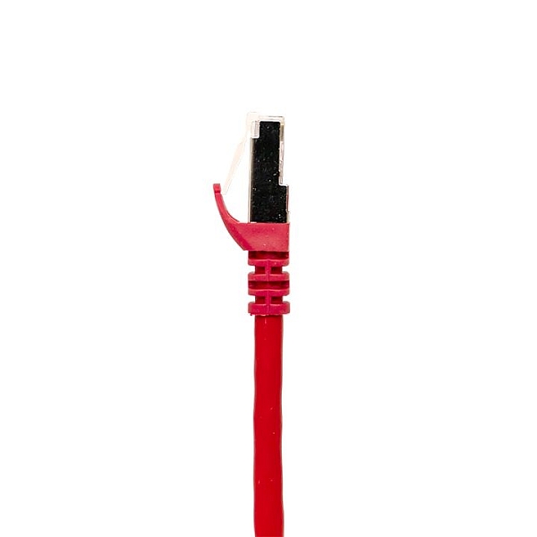Патч-корд TERACOM CS Cat.6A экранированный S/FTP оболочка LSZH красный (0,5м)