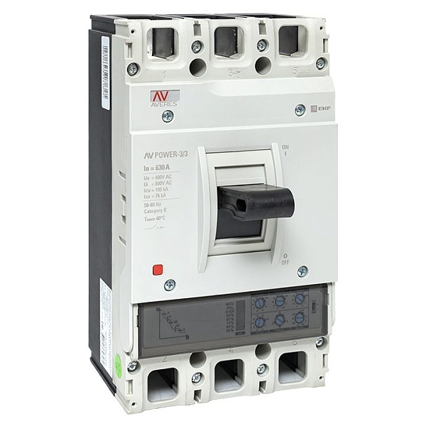 Выключатель автоматический в литом корпусе AV-POWER-3/3 630А 100кА ETU2.0 EKF