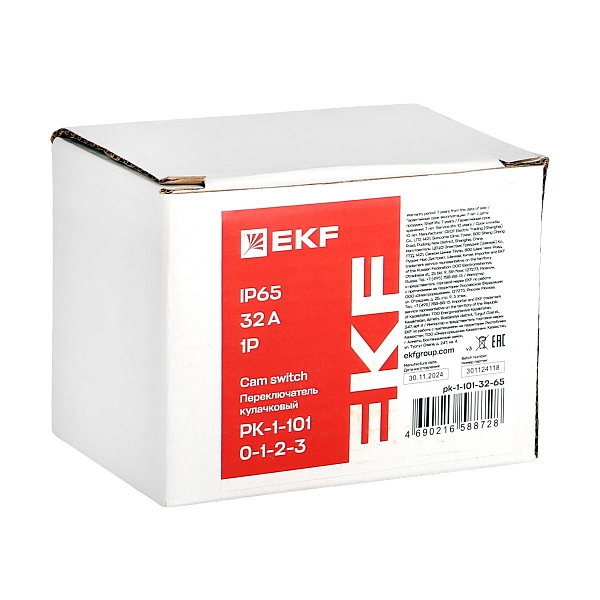 Переключатель кулачковый ПК-1-101 32А 1P «0-1-2-3» IP65 EKF