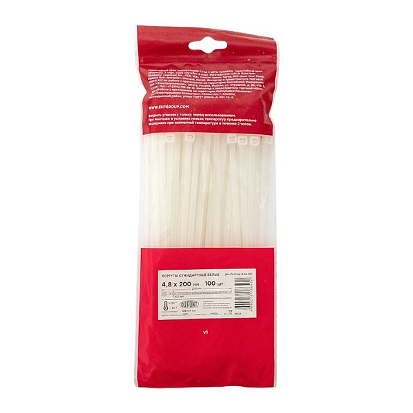 Хомут P6.6 стандартный (б), 4.8x200 (100шт) FlexLock EKF
