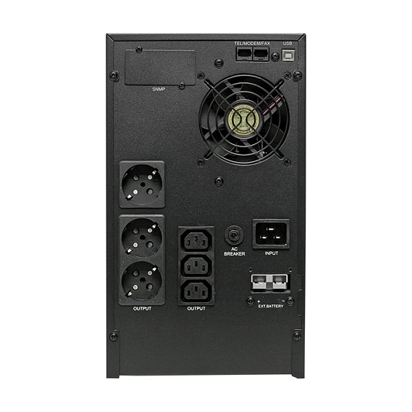 Источник Бесперебойного Питания Линейно-интерактивный E-Power PSW 600 3000 ВА/2400Вт, напольный, без АКБ, с усиленным зарядным устройством,USB,RJ45,3хСE13,3xSchuko