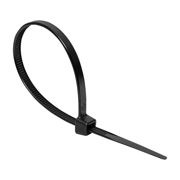 Хомут P6.6 стандартный (ч), 4.8x380 (100шт) FlexLock EKF